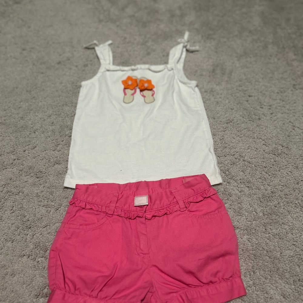 Janie and jack pink label Short set size 3T